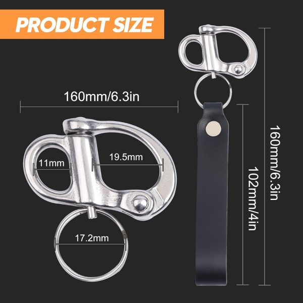 RiaYer Quick Release Shackle 2inch Stainless Steel-3