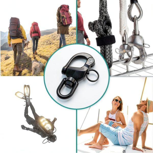 YUSOVE Stainless Steel Snap Shackle for Sailing-4