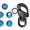 YUSOVE Stainless Steel Snap Shackle for Sailing-5