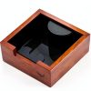 Rosewood Espresso Knock Box KNODOS – Shock Bar & Non‑Slip Base 7×7×3in-6