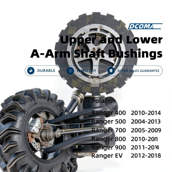 Front or Rear Upper Lower A Arm Shaft Bushings for Polaris Ranger 400 500 700 800 900 EV, Control A-Arm Bushing Kit, Durable Replacement Kit for Enhanced Suspension Performance-1