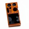 Rosewood Espresso Knock Box KNODOS – Shock Bar & Non‑Slip Base 7×7×3in-3