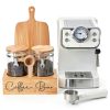 Glass Coffee Canister Set with Bamboo Shelf and Spoon – LYHLYA 2x47oz-2