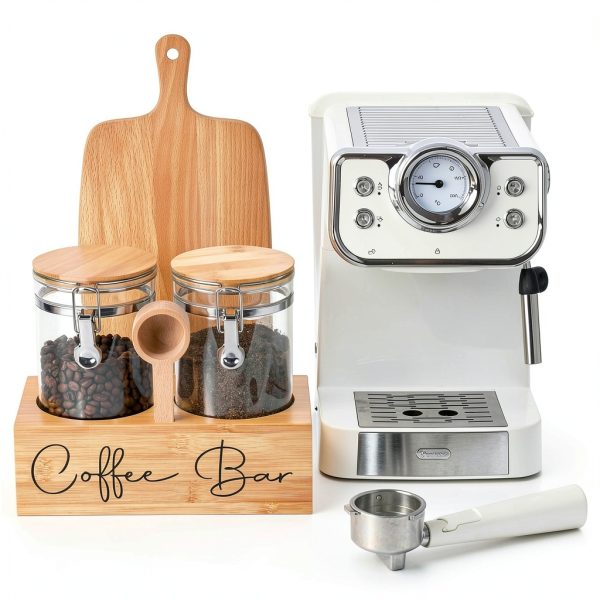 Glass Coffee Canister Set with Bamboo Shelf and Spoon – LYHLYA 2x47oz-2