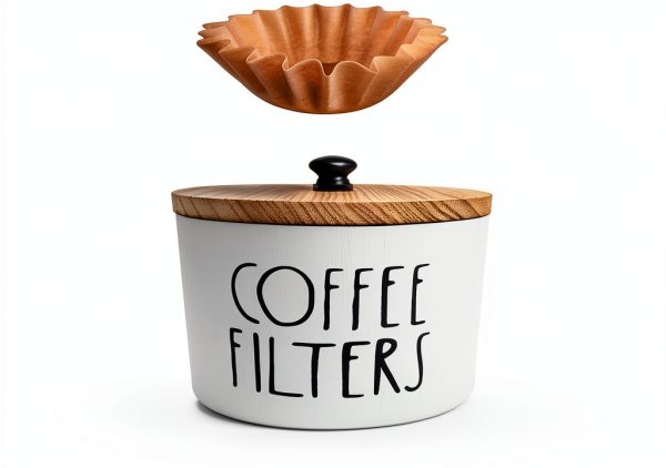 Wooden Coffee Filter Holder Sunshinegard Rustic Lid White-1