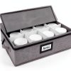 Mug Storage Box HURZMORO Gray Hard Shell with 12 Compartments-1