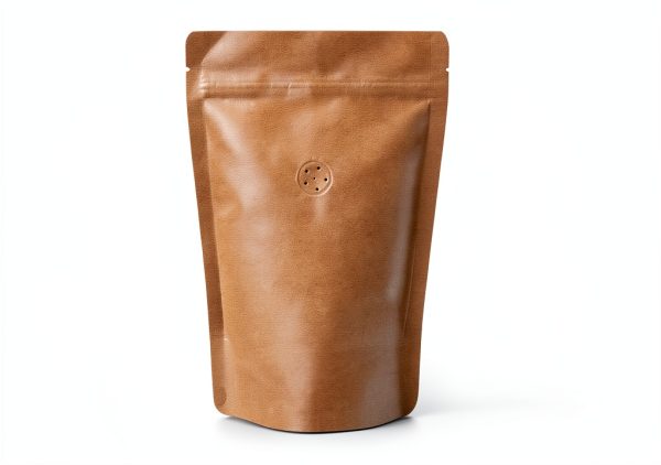 Kraft Paper Stand Up Coffee Bag Pouch EverPack 250g Zip Lock Valve-1