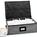 Mug Storage Box HURZMORO Gray Hard Shell with 12 Compartments-0