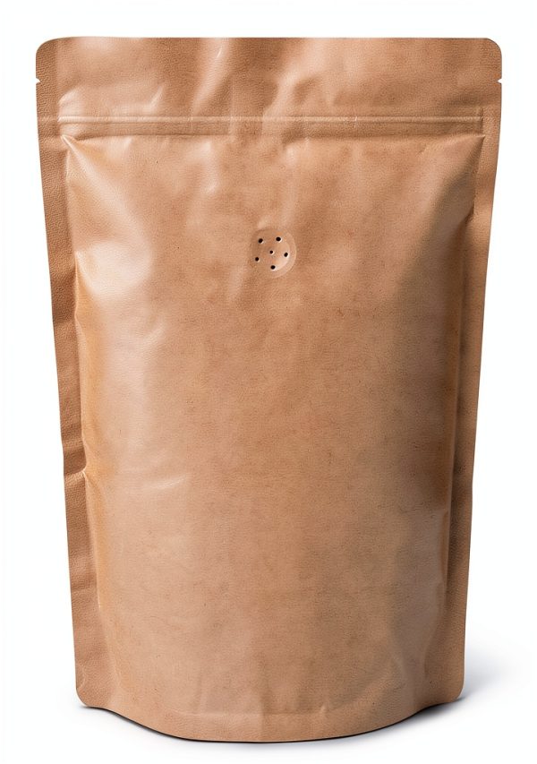 Kraft Paper Stand Up Coffee Bag Pouch EverPack 250g Zip Lock Valve-0
