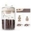 Coffee Bean Storage Container 2 Pack 37oz Glass Airtight with Scoop-2