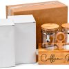 Glass Coffee Canister Set with Bamboo Shelf and Spoon – LYHLYA 2x47oz-6