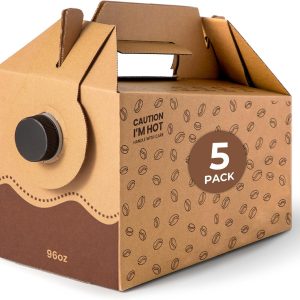 Fit Meal Prep 5 Pack 96 oz Disposable Coffee Dispensers with Handle-0
