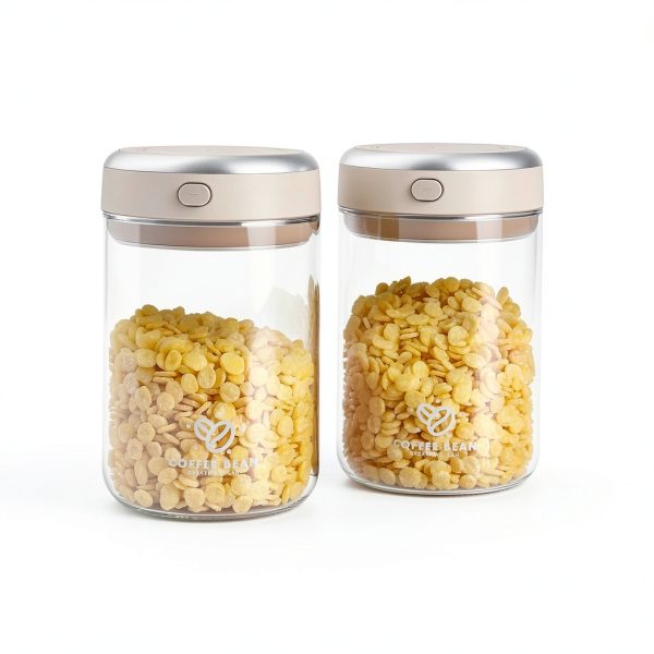 Coffee Bean Storage Container 2 Pack 37oz Glass Airtight with Scoop-6