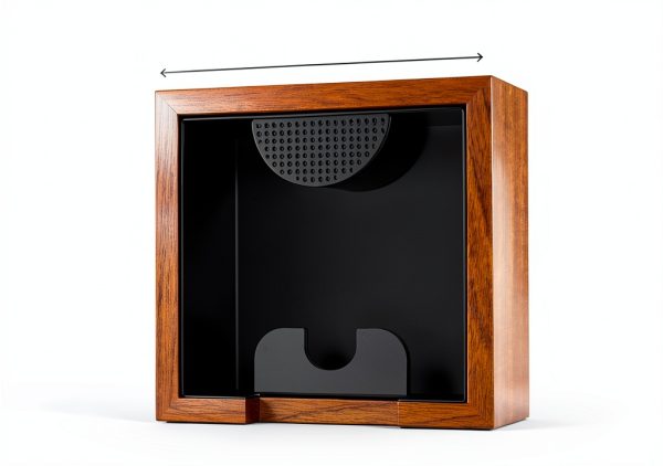 Rosewood Espresso Knock Box KNODOS – Shock Bar & Non‑Slip Base 7×7×3in-2