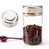 Coffee Bean Storage Container 2 Pack 37oz Glass Airtight with Scoop-1