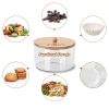 Coffee Filter Holder Essentials Glass Container with Bamboo Lid-5