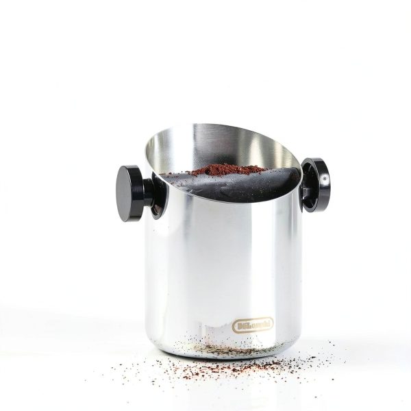 De'Longhi Knock Box for Coffee Grounds – Stainless Steel 4‑inch Silver-3