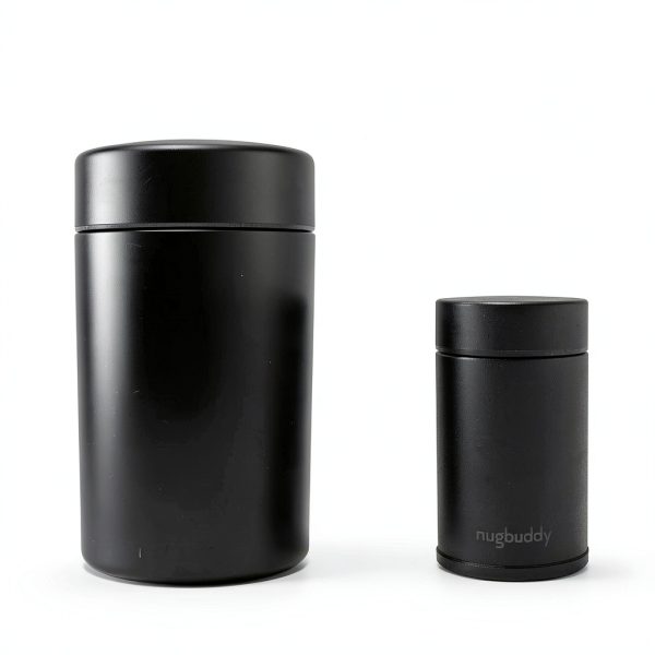 Mini Airtight Storage Container nugbuddy - 100ml Black Insulated Jar-5