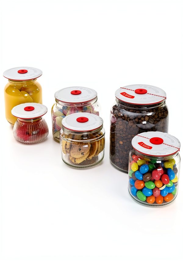 Electric Mason Jar Vacuum Sealer Kit Beatish 60kPa Auto‑Stop 6 Lids-5