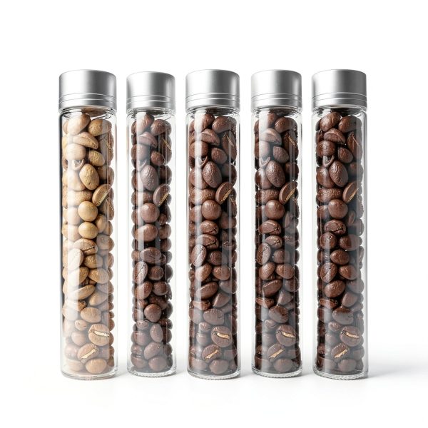 Coffee Bean Storage Tubes KNODOS 10‑Piece Dosing Set with Wood Stand-4