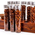 Coffee Bean Storage Tubes KNODOS 10‑Piece Dosing Set with Wood Stand-0