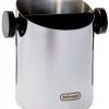 De'Longhi Knock Box for Coffee Grounds – Stainless Steel 4‑inch Silver-0