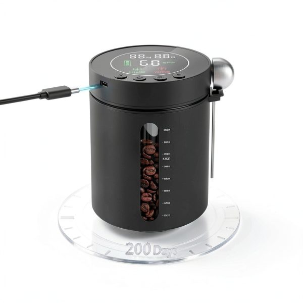 Automatic Vacuum Coffee Canister ZDXBO 1.3L Airtight Smart Sensor-5