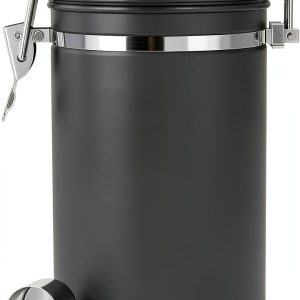 Coffee Gator Coffee Canister 22oz Gray Airtight Steel Date Tracker-0