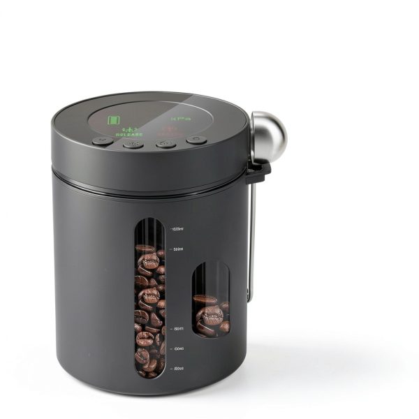 Automatic Vacuum Coffee Canister ZDXBO 1.3L Airtight Smart Sensor-6