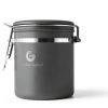 Coffee Gator Coffee Canister 22oz Gray Airtight Steel Date Tracker-5