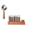 Coffee Bean Storage Tubes KNODOS 10‑Piece Dosing Set with Wood Stand-5