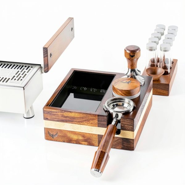 Coffee Bean Storage Tubes KNODOS 10‑Piece Dosing Set with Wood Stand-6