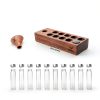 Coffee Bean Storage Tubes KNODOS 10‑Piece Dosing Set with Wood Stand-3