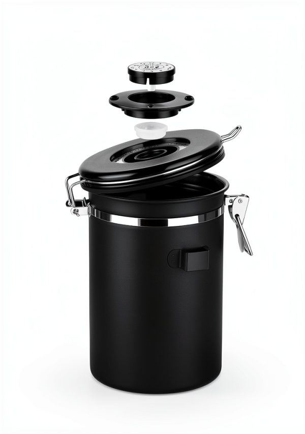 Ohtomber Coffee Canister - 22oz Stainless Steel Airtight Storage with-2