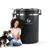 Coffee Gator Coffee Canister 22oz Gray Airtight Steel Date Tracker-2