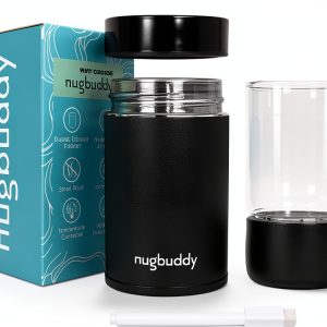 Mini Airtight Storage Container nugbuddy - 100ml Black Insulated Jar-0