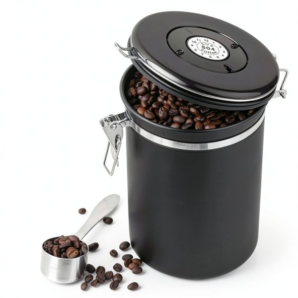 Ohtomber Coffee Canister - 22oz Stainless Steel Airtight Storage with-6