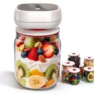 Electric Mason Jar Vacuum Sealer Kit Beatish 60kPa Auto‑Stop 6 Lids-0